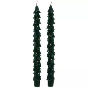 Viral Green Tree Taper Candles (Set of 2) - Hobby Lobby
